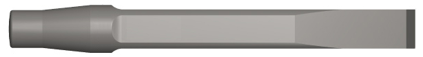 AJAX AIR HAMMER - JUMBO SHANK FLAT SIDE CHISEL - 9 1 / 2" LONG - 15 / 16" WIDE